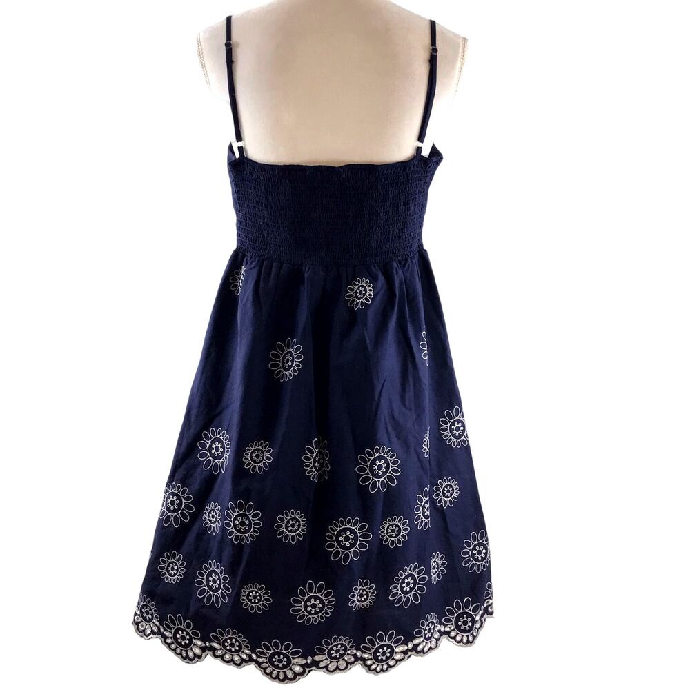 Zinc Girls Cotton Spaghetti Strap Blue Floral Embroidered Lace Dress Size XL - Picture 2 of 12